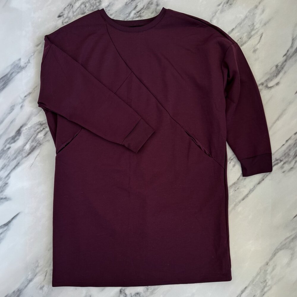 Universal Standard Game Iris Sweatshirt Dress in Plum US M Size 18/20 EUC